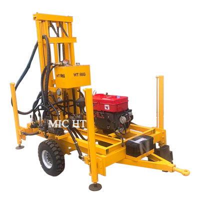 Trailer Mounted Water Well Rotary Head Drilling Rig