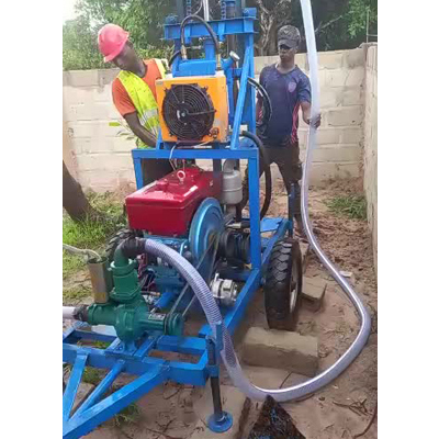 Máquina perforadora de pozos de agua con plataforma de agua