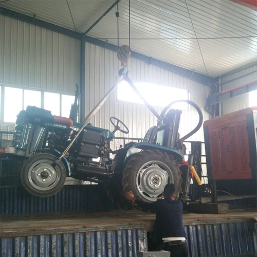 water well drilling machine mounted