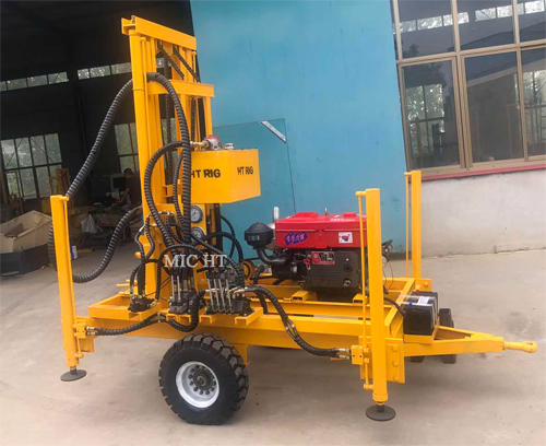 Trailer Mounted Water Well Rotary Head Drilling Rig For Sale